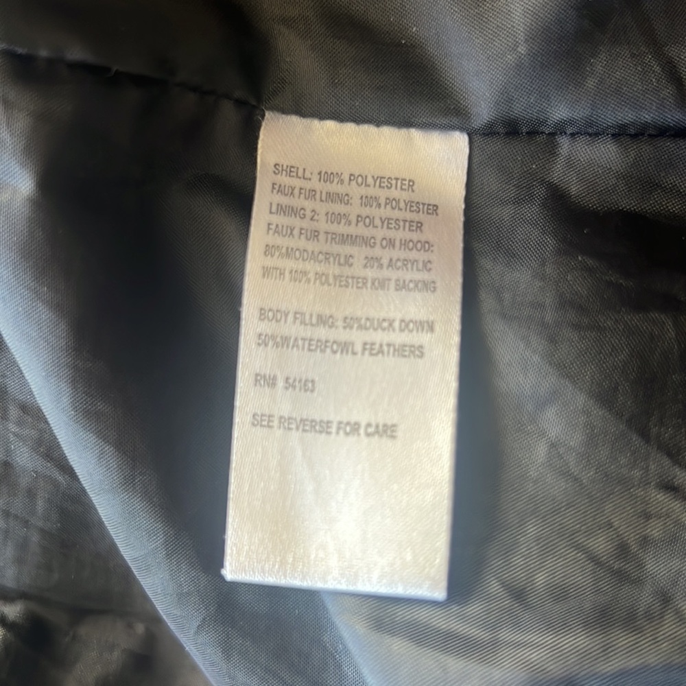 Calvin Klein Down Winter Coat - Black - XL - Great Condition!! - Picture 6 of 8